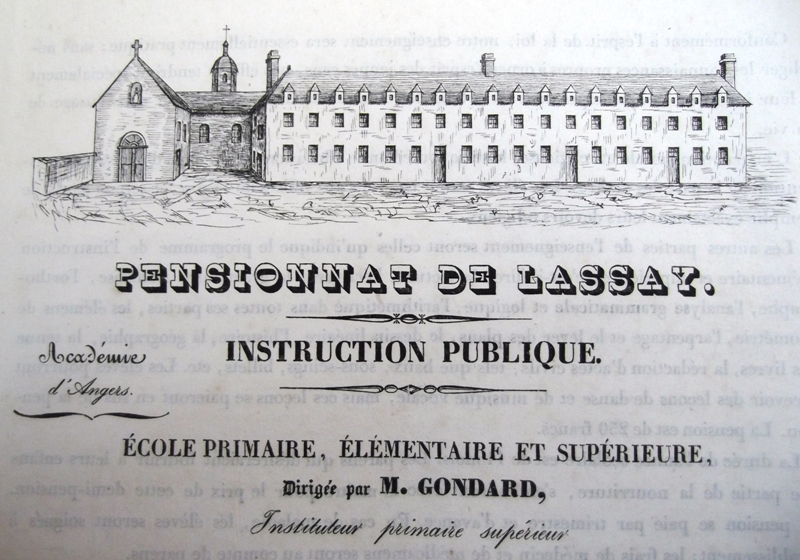prospectus college au couvent 1820